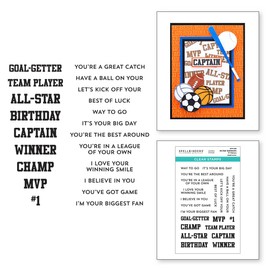 Spellbinders All- Star Sentiments Clear Stamp Set