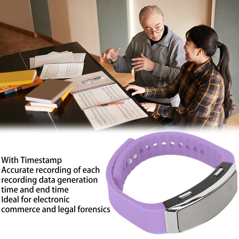 Recorder Watch HD Noise Reduction Voice Activated Music Player Sound