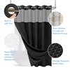 PILOTSHARK No Hook Waffle Weave Shower Curtain Set with Snap-in