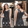 PLULON 1920s Flapper Dress with Sequins, Beads, Fringe and 20s