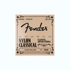 Fender Cuerdas acústicas de nailon, 130 transparentes/plateadas, extremo de bola,