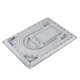 Ciieeo Beads for Bracelets Bead Design Boards Ornament Tray Bead Tray for Beading Jewelry Bead Board Design Beading Board Mini Beading Board Trinket Tray Flocked Necklace Tool