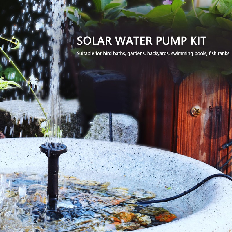 Solar Powered Water Pump Kit Powerful Jet Watering Pond Pump