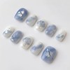 LemiVibe · "Sea Style" Nail Tip, Short, Blue, Light Blue,