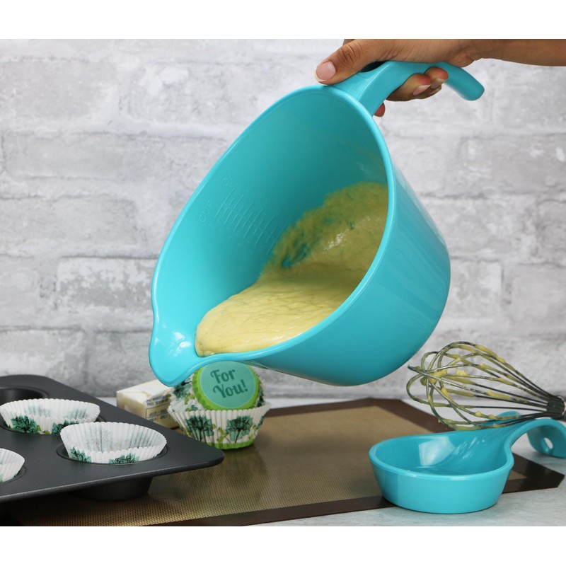Calypso Basics Batter Bowl With Pour Spout, Non-Slip Base,Space Saving
