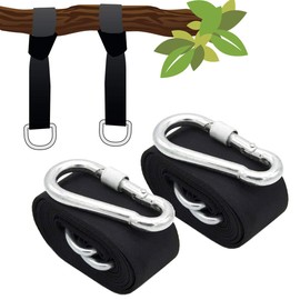 AMANKA 300 kg Swing Attachment 2 Straps 300 x 5 cm Tear-Resistant Tree Suspension with Carabiner Hook