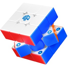 Bucubke GAN356M E 3x3 Stickerless Magnetic Puzzle Magic Cube GAN 356 ME 3x3 Competition GES Pro+ 12 Tension Adjustment Speed Cube Toy