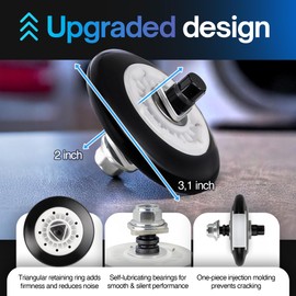 For LG Dryer Roller Kit with Rollers AGM75510755, Fit For Kenmore Dryer Parts Repair Includes 4400EL2001A Dryer Belt 4581EL2002C Roller Upgraded & 4561EL3002A Pulley Dryer (Pack 7)