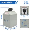 KEYMOO 125A Rotary Changeover Switch with Master Switch Exterior Box,