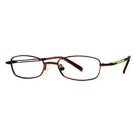 Calabria Viv Kids 107 Oval Blue Light Blocking Reading Glasses +1.50 Brown Copper Girls