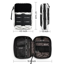 TACTICAL GEEK Compact Multi-Purpose MOLLE EDC Waist Pouch, Nylon Daily Utility Tool Organizer Bag X-White