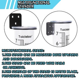 Toiclebor 7" Capacity Rain Gauge,Replacement Tube Plastic with Basic Stand,Freeze Proof Tube,Big Numbers with Red Float Marker,Clear,8.11 Inch Height,Model RM-SS1-098