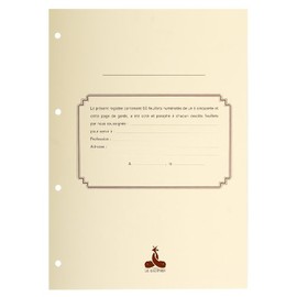 le dauphin - Ref. 2734D - 1 Numbered/perforated refill 50 plain white sheets paper thickness 90 g for legal binders with master key cover - A4 size