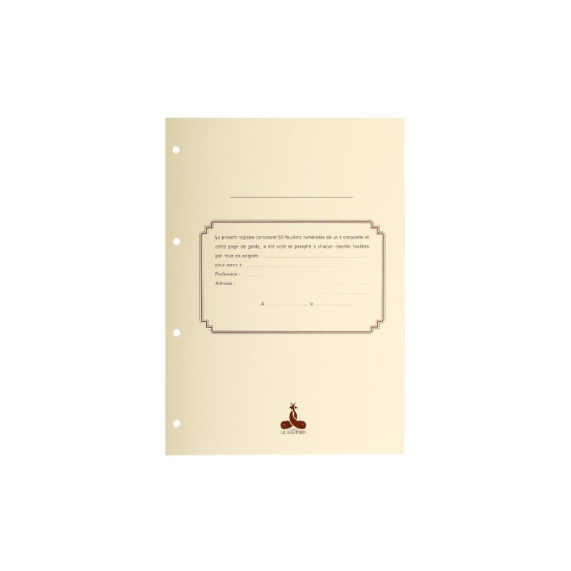 le dauphin - Ref. 2734D - 1 Numbered/perforated refill 50