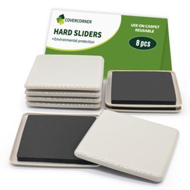 COVERCORNER Furniture Sliders for Carpet 8 PCS - 5 inch Furniture Moving Slider Chair Legs Floors Protectors Square Furniture Movers Sliders – Move Your Furniture Easy & Safely(for Carpet)