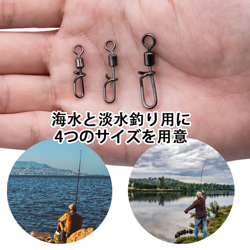 9KM DWLIFE 25pcs Fishing Quick Snap Swivels Sarkan Fishing Lure