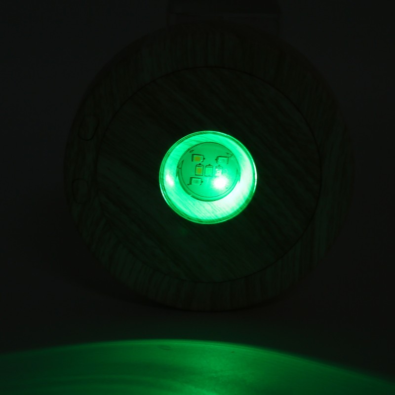 Wood Light Display Base 360 Degree Rotation Beech Grain Colorful