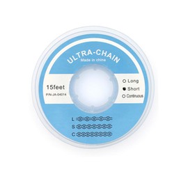 RUCYAI 15Feet Dental Orthodontic Elastic Rubber Power Chains Braces Bands Long/Closed/Short (Short, Aqua Blue)