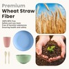 Wheat Straw Dinnerware Sets, 20 PCS Dishes Dinnerware Set Microwave