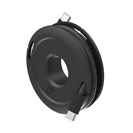 FUSE Side Winder Mini and Max Headphone and cable winder and organizer perfect for wrapping earbuds and cords for travel and organization (Max, Black)