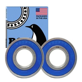 PGN (2 Pack) 6202-2RS Bearing - Lubricated Chrome Steel Sealed Ball Bearing - 15x35x11mm Bearings with Rubber Seal & High RPM Support