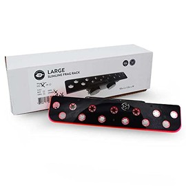 PNW Custom Large Slimline Pink 13 Hole Magnetic Frag Rack w/Frag Lock | Acrylic Plugs Reef Coral Frag Holder for Aquarium (3/4" Glass Magnet)