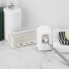 5 Slots Wall Mount Toothbrush Holder with Cover, Self Adhesive