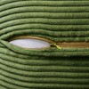 MIULEE Moss Green Corduroy Pillow Covers 18x18 Inch with Splicing