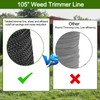 Trimmer String 105” Weed Eater String - Twisted Trimmer Line