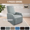 FUANGUI Recliner Chair Cover 4 Pieces, Small Recliner Cover for