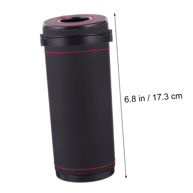 KONTONTY Car Tissue Cylinder Box Round Tissue Paper Holder Dispenser