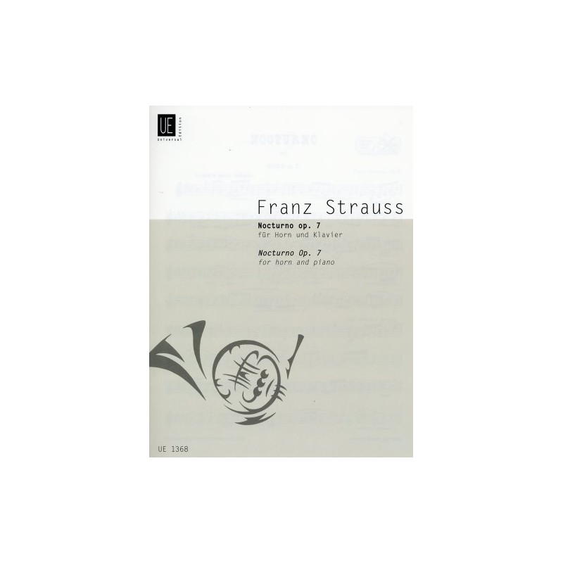 シュトラウス, F.: ノクターン Op.7/ウニヴァザール社/ピアノ伴奏付ホルン・ソロ