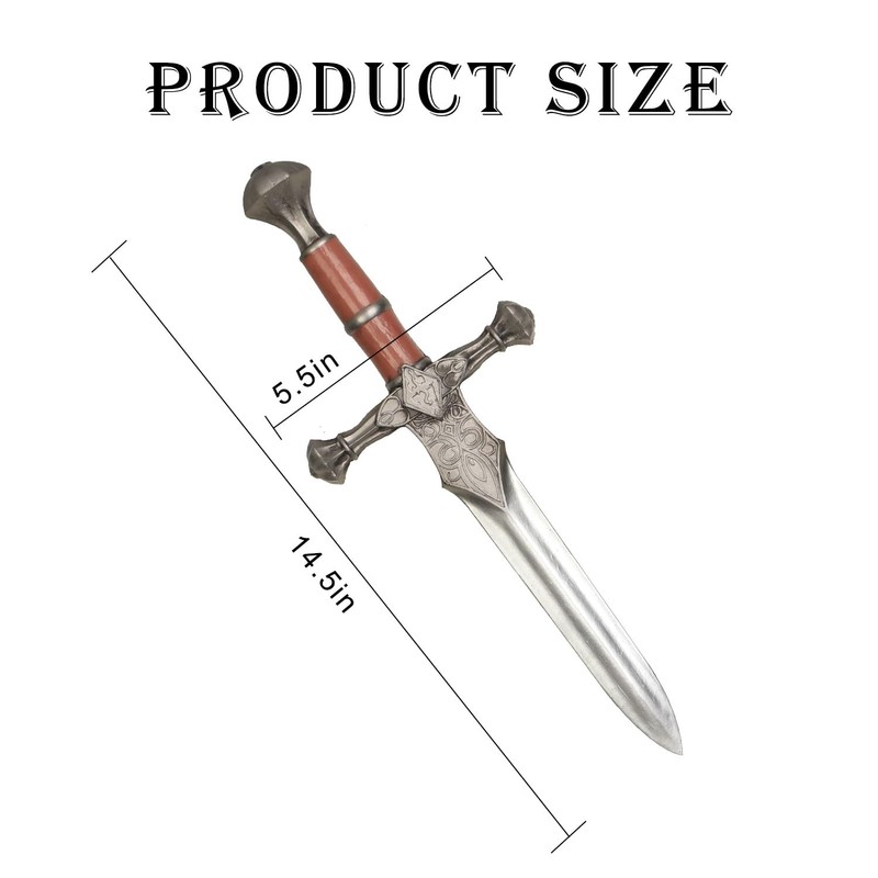 HugOutdoor 2 Pcs Medieval Viking Foam Dagger, 14.5 Inch LARP