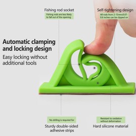 Wandefu No drilling required fishing rod holder For storage rod holder fishing pole holders pertain garage fishing boat garage door rod holders for wall fishing rod holders for garage（black 2 pcs）