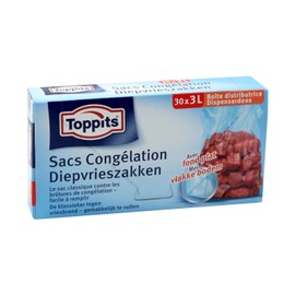 Toppits Deep Freezer Bags 3L (25 x 27 cm), Pack of 4 (4 x 30 Bags)