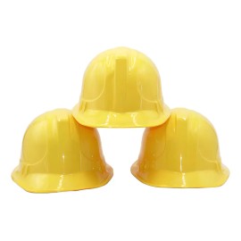 12 Casco Constructor Amarillo Plastico Bob Disfraz Fiesta
