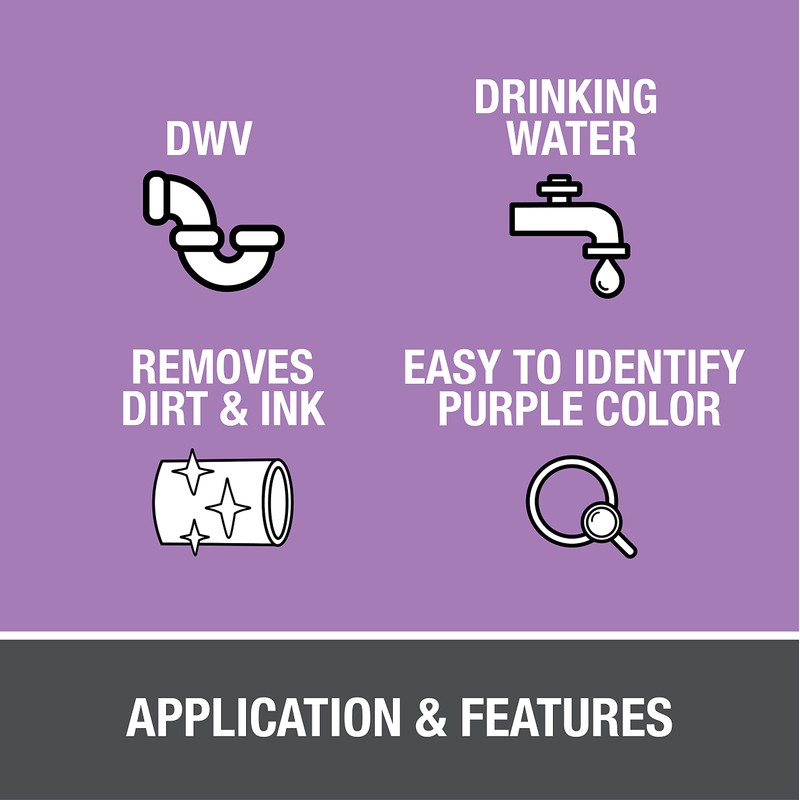 Oatey G30780 PVC Primer, 8800 Series, Purple, 1/4 Pint Can,