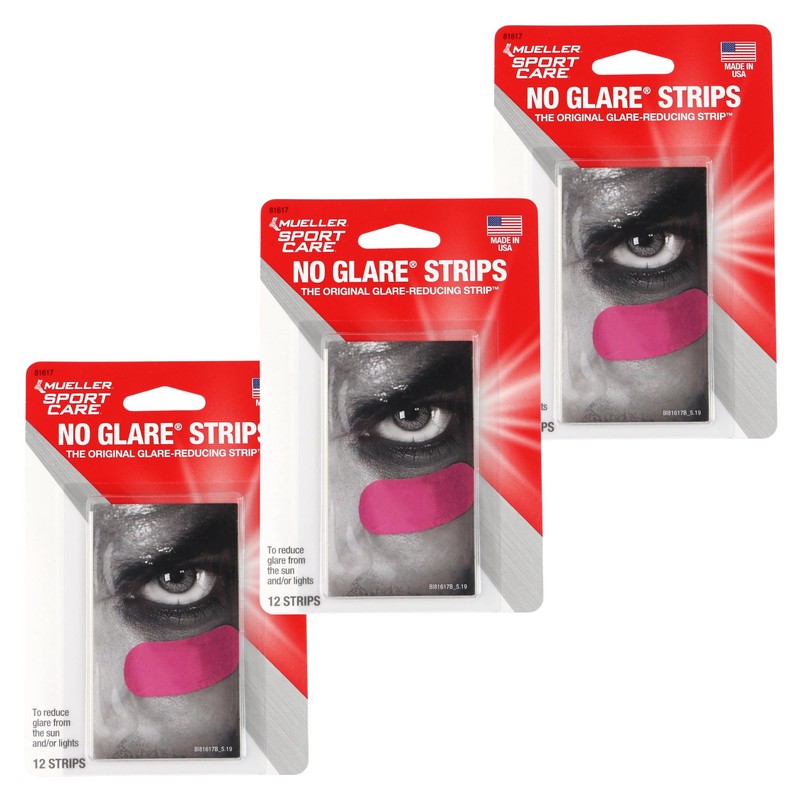 Mueller No Glare Strips, Solid Pink, No Logo, 36 Strips