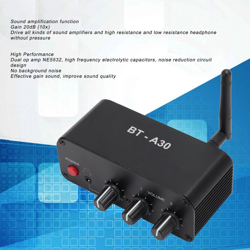 Bluetooth Sound Preamplifier 20dB Dual Op Amp NE5532 Stereo Preamp