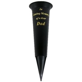 Special Graveside Memorial Grave Spiked Flower Vase In Loving Memory Special Memorial Vase for Graves - Plastic Cemetery Flower Holder with Spike, (1, Dad)