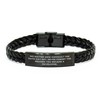 Inspirational Developer Gifts, Interlaced Leather Bracelet for Men, Motivational Quote