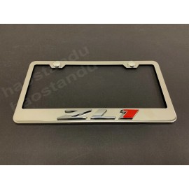 License Plate Frame Shop 1x ZL1 3D Emblem Badge Stainless Steel Chrome License Plate Frame RUST FREE+SCap