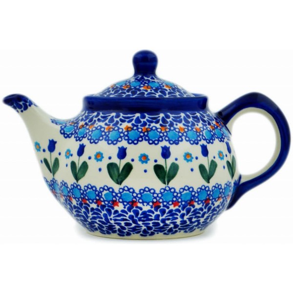 Authentic Polish Pottery Tea or Coffee Pot Signature UNIKAT in