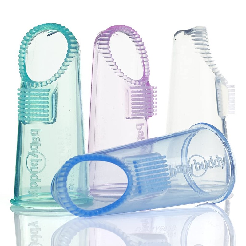 Brilliant Wipe N Brush by Baby Buddy, Silicone Toothbrush, Cleaner