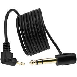 3.5mm to 1/4 Adapter Audio Cord, 6FT 1.8m 90 Degree Right-Angled 3.5mm (Mini) 1/8" TRS Stereo Male to 6.35mm 1/4 Male Mono Jack Speaker Cable Gold Plated Plug