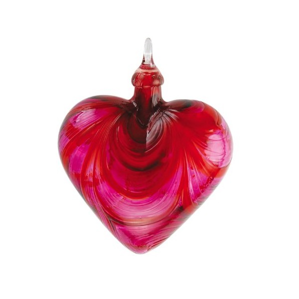 Glass Eye Studio Hand Blown Glass Heart Ornament - Valentine