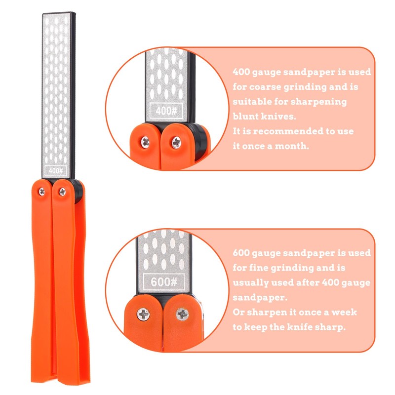 Double Sides Knife Sharpener Tool 400/600 Grits Diamond Sharpening Stone