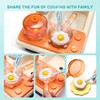 CUTE STONE Pretend Play Kitchen Sink Toys with Play Cooking