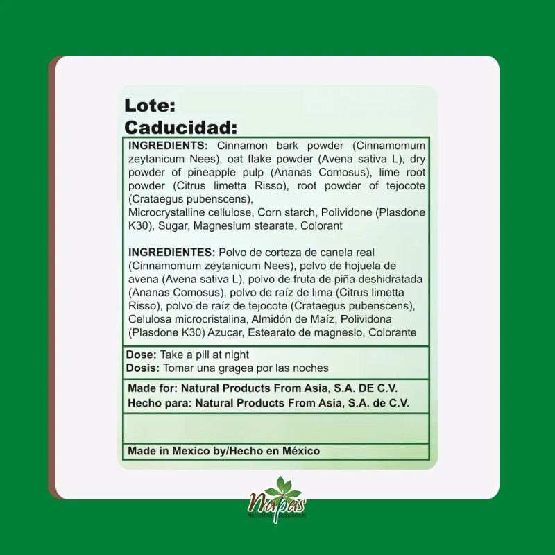 Napas Supplement Nutritional Sin Sabor