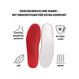 Bama 201700-999-44 Wärmendes Fussbett Warming Insole, Red, Size 44